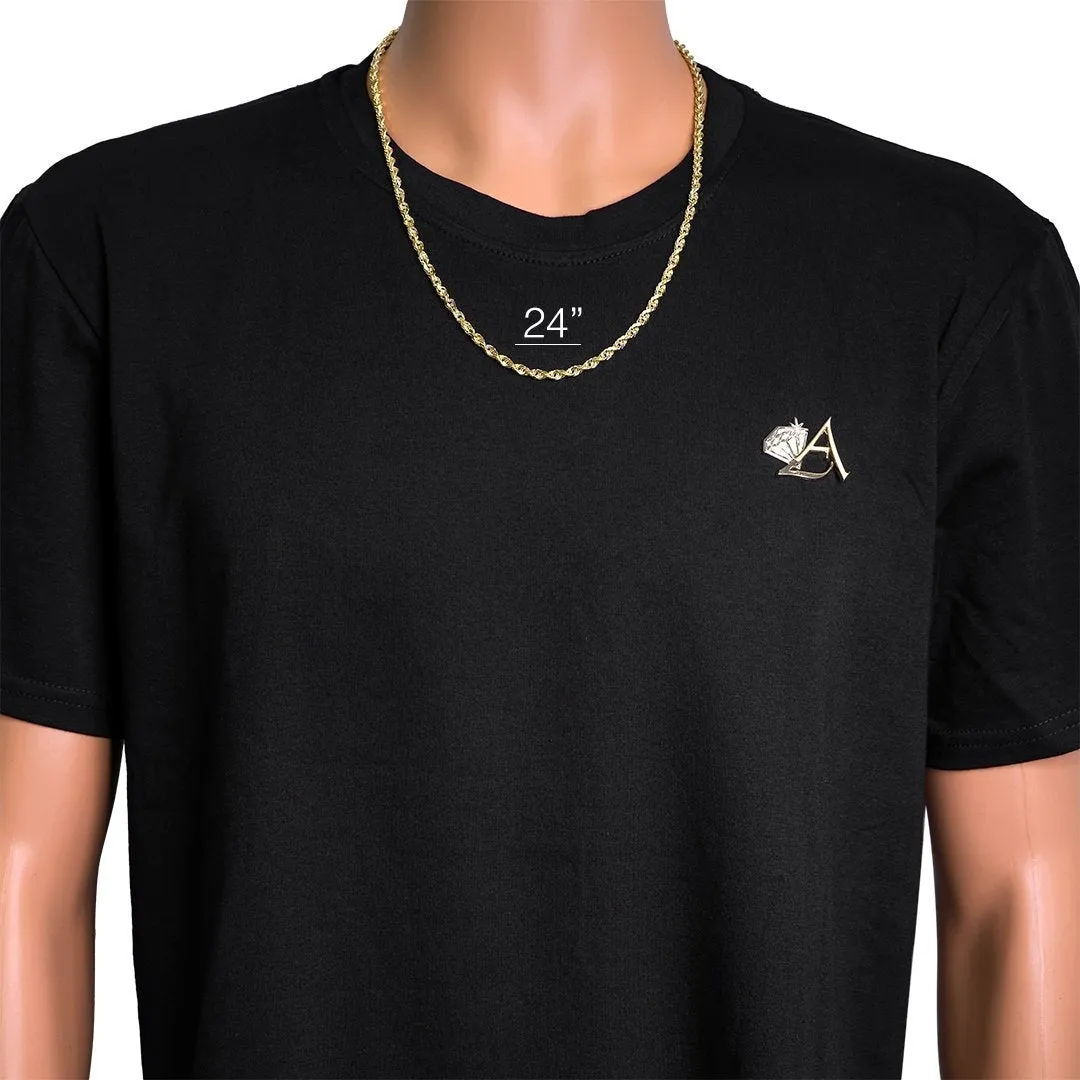 10k Yellow Gold Rope Chain 3.5 mm