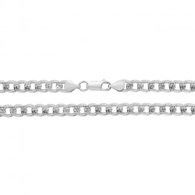 Acotis Silver Curb Pave Chain G1094