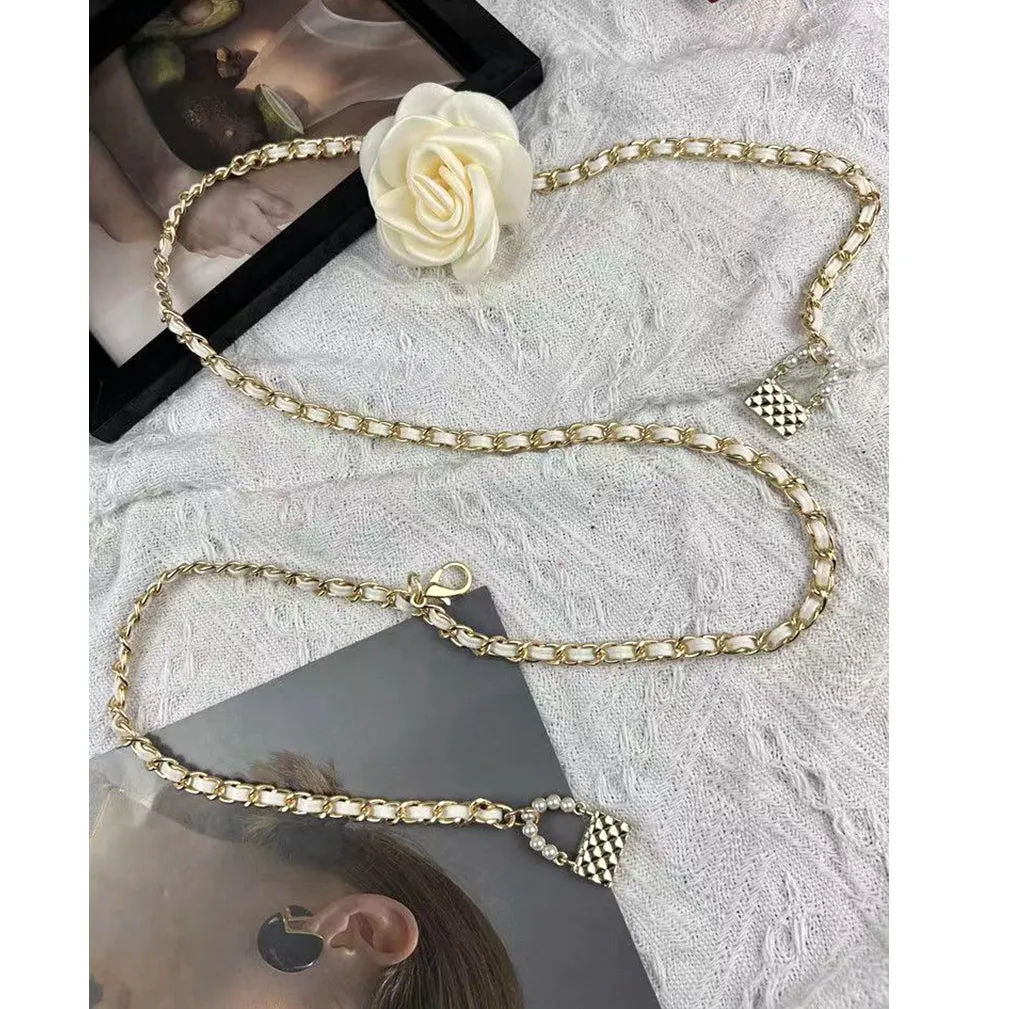 Camellia Lock Metal Waist Chain Belt