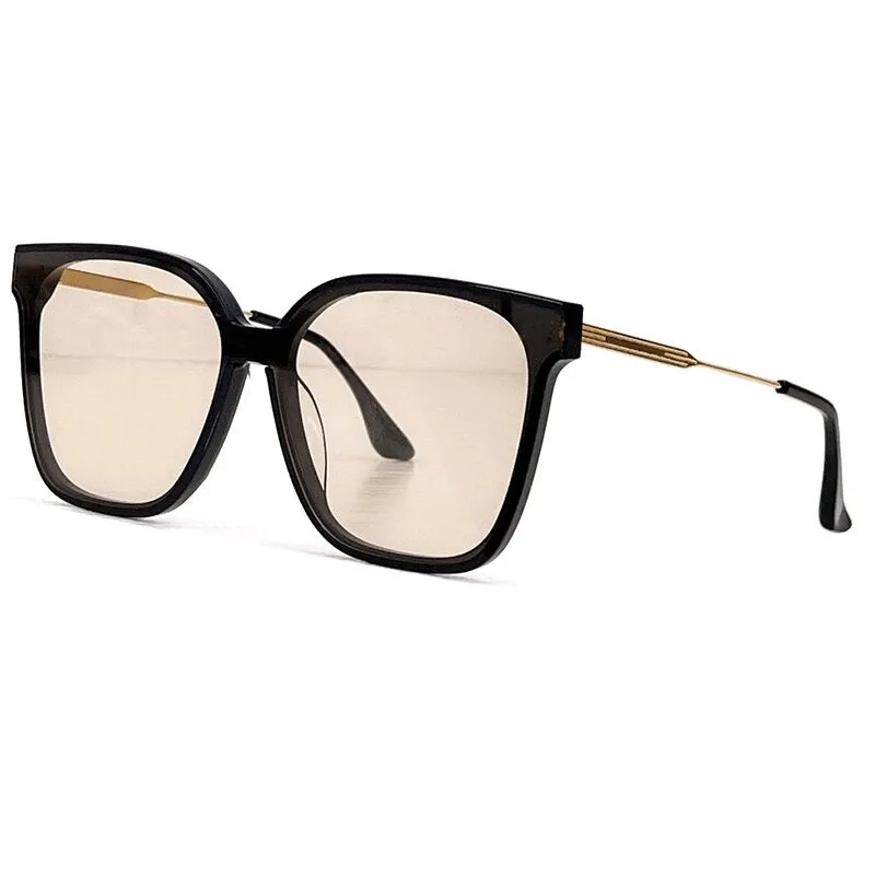 Fashion Sunglasses  Women High-End Ladies Summer Sun Protection Square Super Luxury Alloy Elegant Ladies Sun Protection Glasses