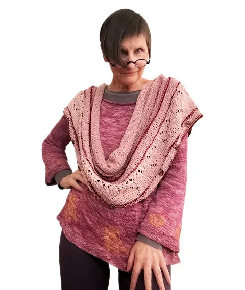 Heart Crescent shawl