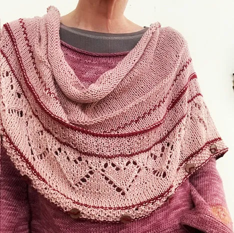 Heart Crescent shawl