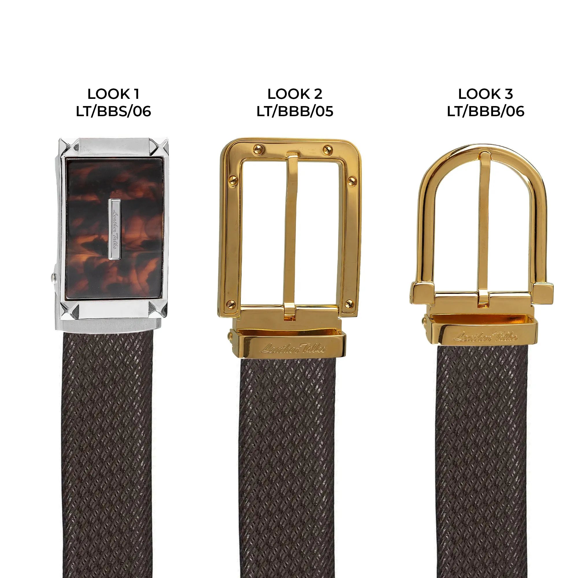 Italian Small Weave | Genuine Leather | Luxury Leather Belt for Men | Color - Brown