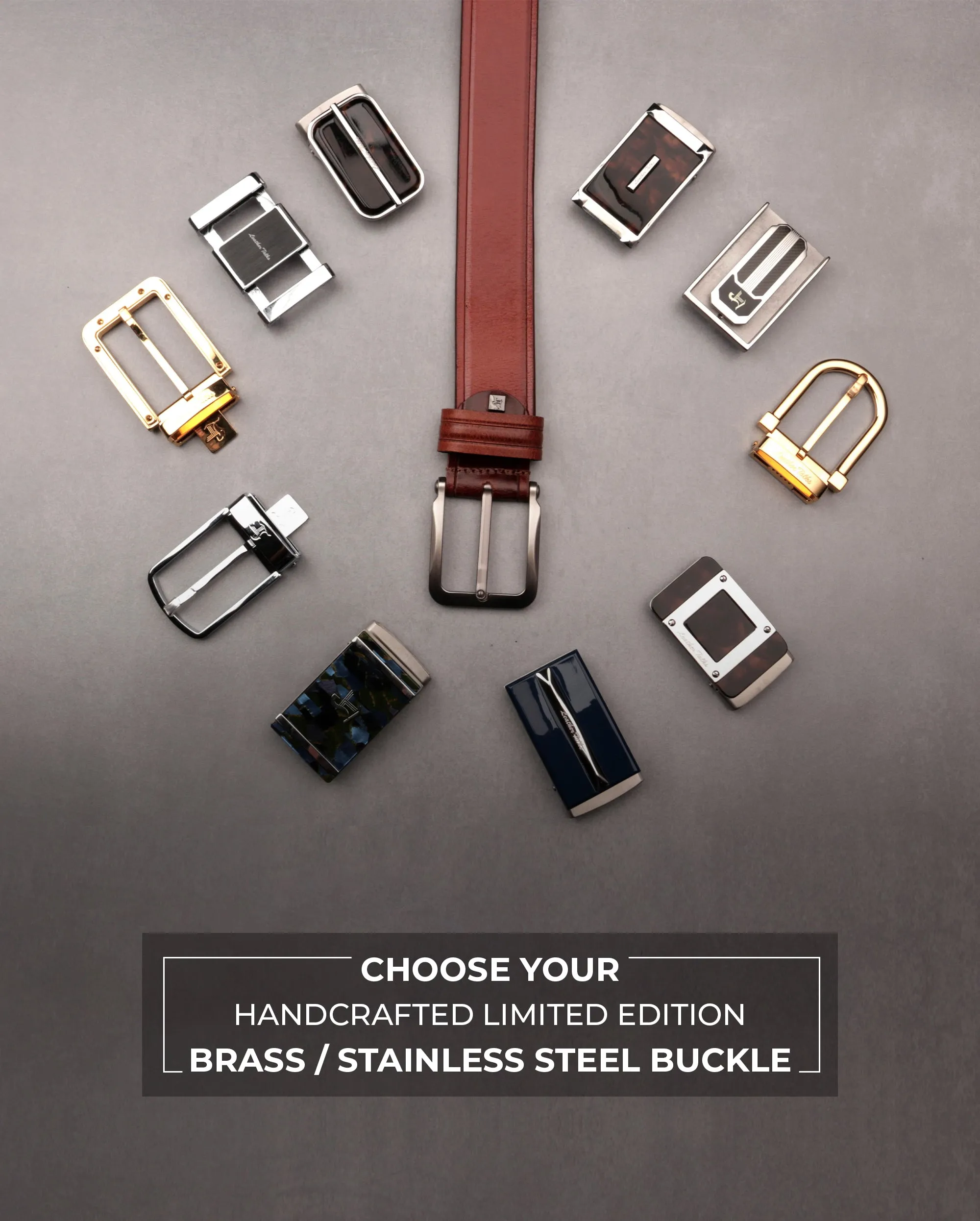 Italian Small Weave | Genuine Leather | Luxury Leather Belt for Men | Color - Brown