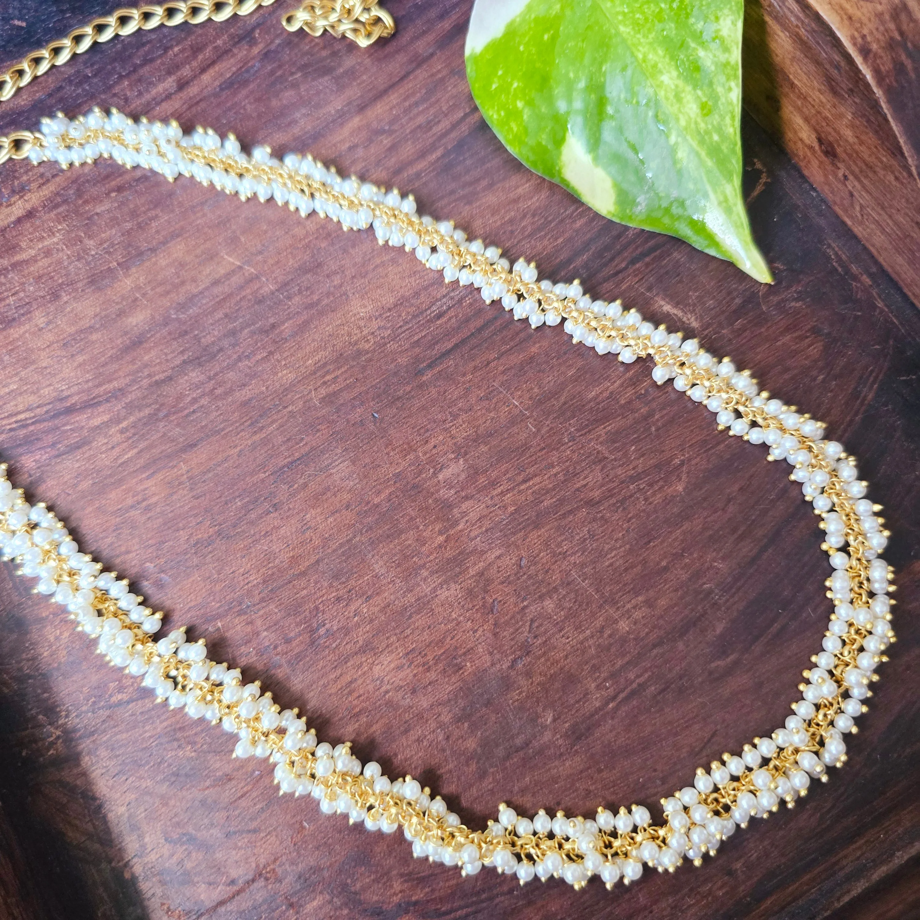Premium Pearl Waist Chain | Matte Finish Hip Chain